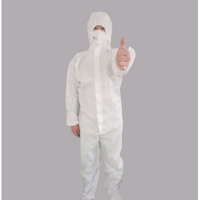 Disposable one-piece protective clothing SMS non-woven fabric Breathable Waterproof Epidemic Barrier Civil protective suit